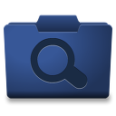 Blue Searches Icon 128x128 png